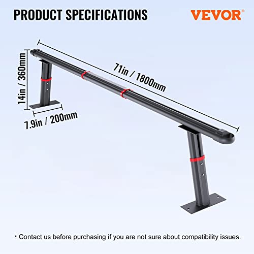 Vevor Universal Truck Rack, 800 Lbs Capacity, Aluminum Truck Bed Tonneau Cover Rack Crossbars, Low Profile 2 Bar Sets For Kayaks Bike Rooftop Tent Camper Shells #TOP6