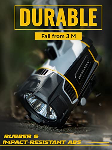 Durapower Rechargeable Spotlight, Super Bright 300000 Lumen Led Handheld Spotlight, 10000 Mah Long Lasting Ip68 Waterproof Spotlight Flashlight Portable For Marine Boat Hunting #TOP5