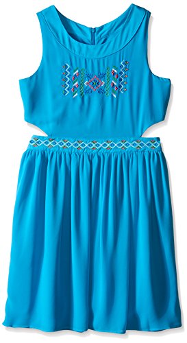 Image of Blush by Us Angels Girls' Tank Ringer with Cutout Bodice and A Full Skirt Dress