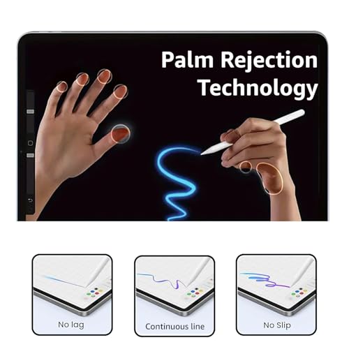 Image of Amazon Basics Stylus Pen for iPad with Magnetic Wireless Charging, Palm Rejection, Apple Pencil Compatible with iPad Pro 11 in 1 /2 /3 /4, iPad Pro 12.9 in 3 /4 /5 /6, iPad Air 4 /5, iPad mini 6 (White)