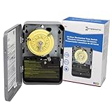 Intermatic T101 24-Hour Mechanical Timer Switch - 120V SPST, Indoor Metal Enclosure, Heavy Duty, Manual Override, 40 Amp - Ideal for Lights, Pumps, Fans, and HVAC Systems