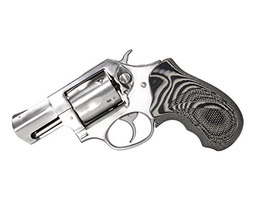 Pachmayr 61221 G-10 Tactical Pistol Grips, Ruger SP101, Checkered, Gray/Black - Thumbnail 2