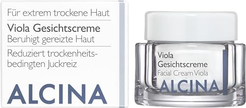 ALCINA Viola Gesichtscreme - 1 x 50 ml - Trockene Haut - Reduziert trockenheitsbedingten Juckreiz - Bewahrt vor Schuppenbildung