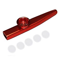 Kazoo en Alliage d’Aluminium avec Membrane (Rouge) - Les Beatles, Paul McCartney, John Lennon, RIngo Starr, George Harrison Kazoo en Alliage d'Aluminium avec Membrane (Rouge) – Image 5