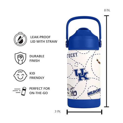 Image of Logo Brands NCAA Mascot Stainless-Steel Kids Bottle -Soft Silicone Mouthpiece, Easy To Carry, Kid-Friendly Design- Great For School & On-The-Go