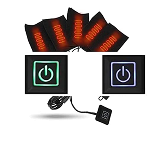 Usb Electric Cloth Heater, Waterproof Foldable Electric Heating Pad Five Jacket Heater Pads Adjustable Temperature Warmer Tool For Pain Relief, Outdoor Winter Camping #TOP7