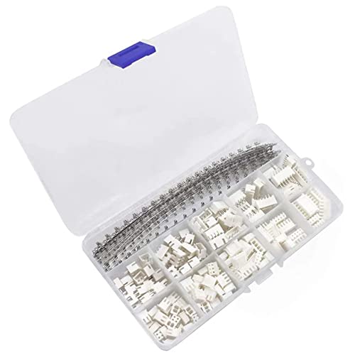 Tonguk 460PCS JST PH2.0 XH2.54 JST Connector Kit ,Male Female Connector Kit 2/3/4/5/6 Pin Plug with Pin Terminal Connector Wire JST Adapter Cable Connector Socket Male and Female (PH2.0) Cover