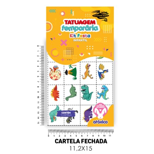 Tatuagem Temporária Infantil Dinossauro | Kit Festa 32-017