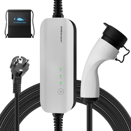 Schuko Portable Wallbox Type 2 EV Charger with Carry Bag for All ...