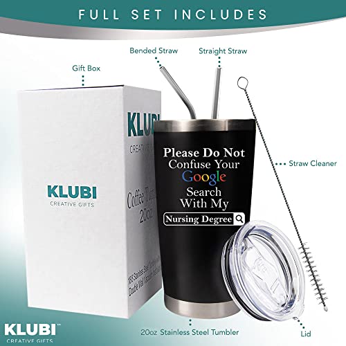 Klubi Nurse Travel Mug Gifts For Women - Google Search Travel Coffee Mug/Tumbler 20Oz -Funny Gift For Nurses, Women, Men, Nurse Practitioner, Female, Male, Bulk, Nursing Assistant #TOP1