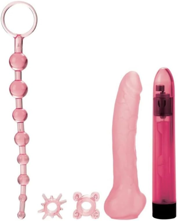 generic Intimate Pleasure Kit with Realistic Massager, Vibe Sleeve, and Anal Stimulators KK72718, Like a Photo