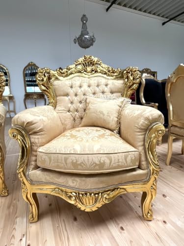 Sofa Set French Louis Style in Gold Finish Retro Baroque Rococo Style Couch Set for Home Decor for Hotel Lobby Decor – Bild 7
