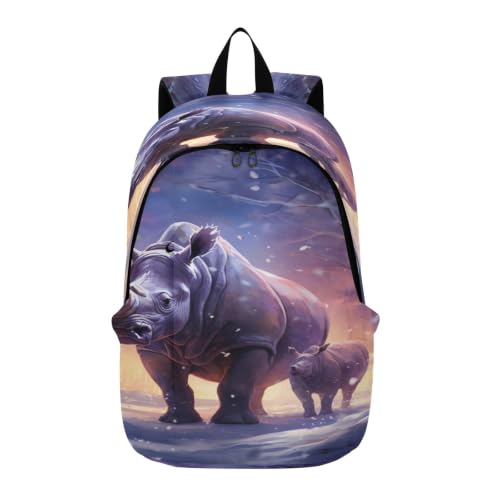 Sac à dos violet Rhinocéros Neige Nuit, le compagnon de vos plus belles évasions
