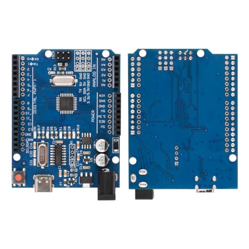 diymore 1 piece Microcontroller ATmega-Board-328,UNO Board R3 CH340 16MHz 5V Compatible Ar-dui-no Development Environment, with USB Cable