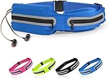 Nuwbay Running Belt,Waterproof Fitness Waist Packs Adjustable with Dual Pouch Sweatproof Reflective...