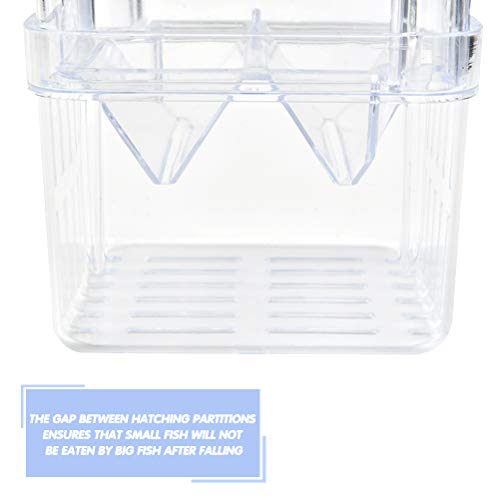 NA Aquarium Dubbellaags Fokdoos voor Vis, Viskwekerij Broederij Fokken Isolatiedoos, Acryl Drijvende Visbroederij om… - Afbeelding 6
