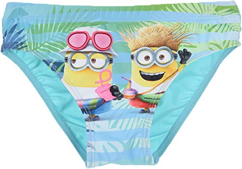 Costume da Mare Ufficiale Minions per Bambino Slip Piscina 3114 Azzurro 116 cm (6 Anni)