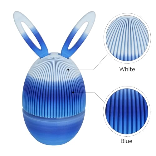 Image of TECSONAR Matte Rainbow 3D Printer Filament 1.75mm,Gradient PLA 1kg Spool (2.2lbs), Dimensional Accuracy + /- 0.02 mm Matte Blue White