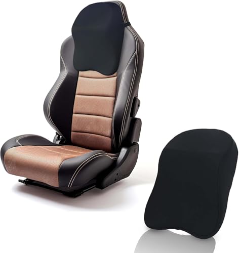 Image of Car Neck Pillow,Memory Foam Car Headrest Pillow for Neck Support, Breathable Removable Cover & Adjustable Strap, Ergonomic Design for Driving Comfort, Neck Pain Relief,Travel (2, 42CM-31CM-13CM)