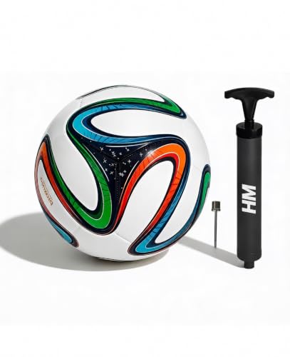 Image of HM Hand Stitched Football | Suitable for Hard Ground Size 5 with Pimp