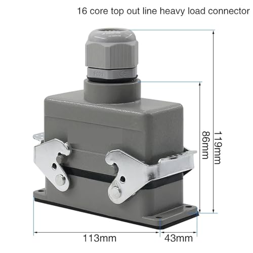 Conector Rectangular Heavy Duty 16 Pines 16A 500V miniatura 2