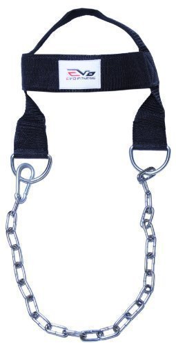 Evo Haltérophilie Tête Harness Gym Courroies, Cou Dip avec Acier Haute Résistance Chaîne Cover