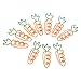 100Pcs Paper Clips Carrot Shaped Metal Bookmark Clips Marking Clips Paperclips Funny Bookmark Paper Clips Cute Fruit Carrot Cartoon Page Binder Clip for Document Files Letters