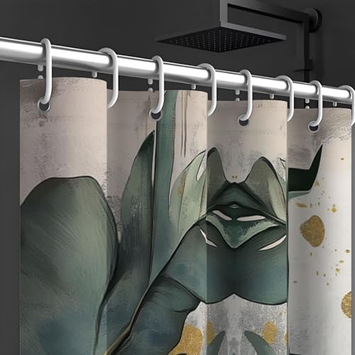 Rideau de douche tropical 180x180 cm en polyester durable