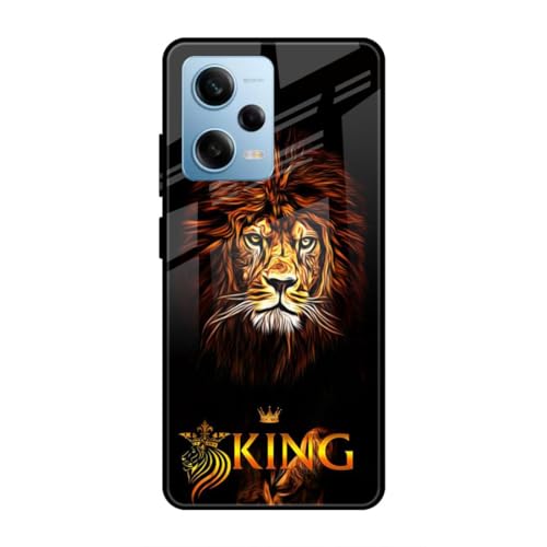 Image of SmashItUp King | Boy Design | Lion | Animals Designer Printed TPU Metal Case Mobile Back Cover for Redmi Note 12 Pro 5G