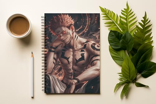 Image of Anime Sketchbook A5 Notebook Unruled 160 Pages 100gsm Paper (Multicolor) Spiral Notebook with Fantasy Design