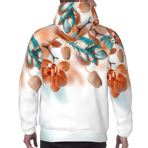 Sweat à capuche homme de qualité supérieure à motif orchidée - 4