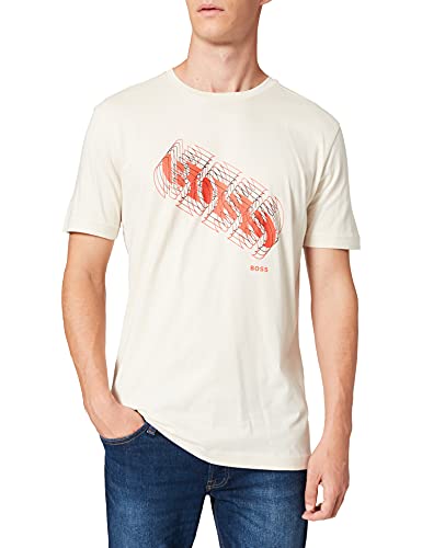 BOSS Tè 3, T-shirt, Open White131., L, da Uomo