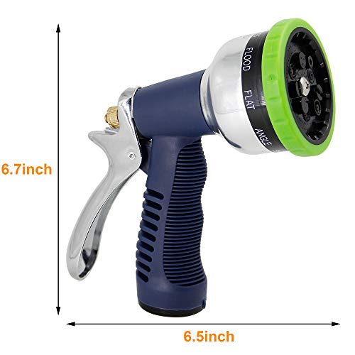 Twinkle Star Heavy Duty Garden Pattern Nozzle, Fits All Standard Garden Hoses, 9 Adjustable Patterns Water Jet Pistol Grip Trigger - For Car Wash, Patio Cleaning, Watering Lawn/Garden, Shower Pets #TOP6