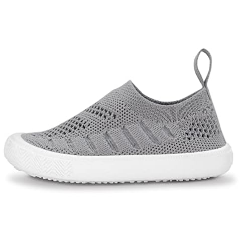 JAN & JUL Slip-on Summer Shoes for Toddler Girls and Boys (Grey, Size: 7 Toddler) Cover