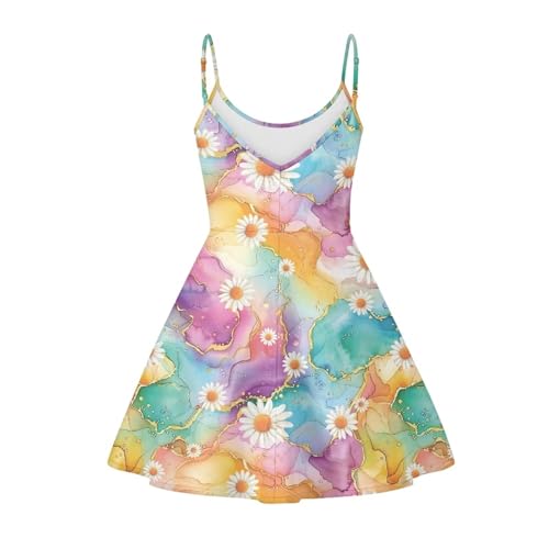 Image of Biyejit Women Casual Loose Dress Strap Long Summer Beach Swing Dress