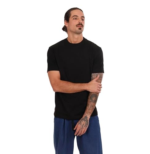 Vesti IT6500T Eleganza Cotton Tee, Black, Medium - Made in Italy