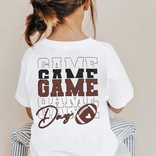 Image of Toddler Football Sister Shirt Baby Girl Game Day Tee Sports Fans 2-8T