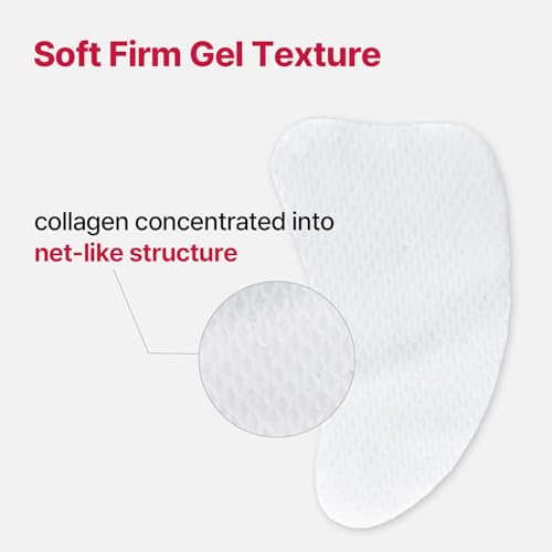 wrinkle-fit tangle eye patch - under eye patches for dark circles and puffy eyes - eye bags treatment for women - mega collagen gel pads for puffiness - firming amp deep hydrating - 4ea