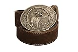  Werner Trachten Unisex - Erwachsene Trachten Gürtel 03739, Gr. 105, Braun (06 Dunkelbraun)