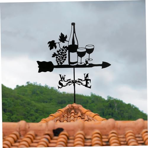 KUYYFDS Weather Vanes, Grapes Wine Wind Vanes Metal Weather Vane for Sheds with Screws Waterproof Wind Direction Indicator for Outdoor Garden Roof Decor, Weathervanes for Roofs - Thumbnail 2