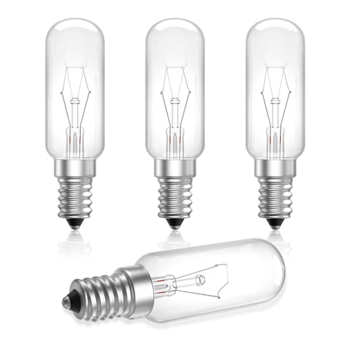 Bonlux Lampadina Cappa Cucina 28W Lampadine per Cappa da Cucina, Lampade E14 Attacco Piccolo, Luce Calda 2700K, Luce per Lampade di Sale Himalayano, Lampada Frigorifero, 220-240V, 4 Pezzi