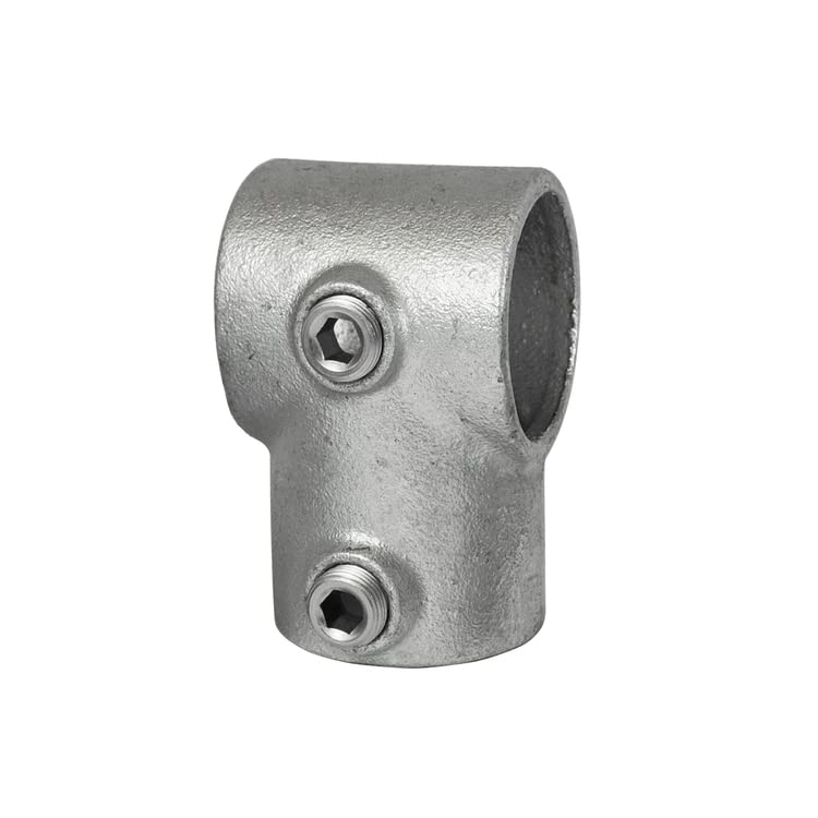 [PDF] - 42mm Galvanised Key Clamp Short Tee with Grub Screws | Steel Tiube Fitting | Tee Fitting