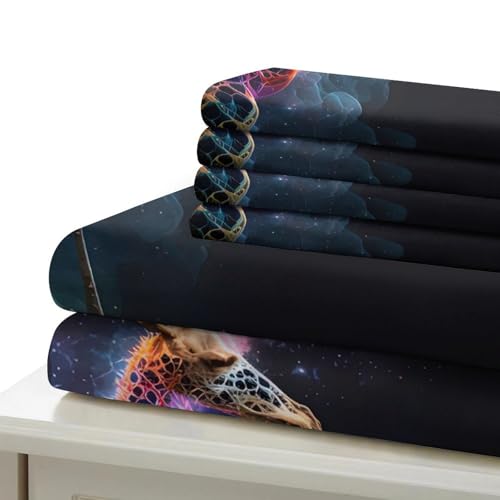 Housse de couette girafe 3D de qualité supérieure en microfibre douce