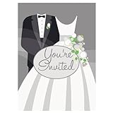 Silver Wedding Invitations, 8ct