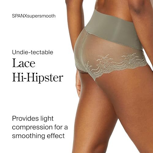 Image of SPANX SPANXsmooth Undie-tectable Lace Hi-Hipster - Comfortable Core Control - Lace Shapewear - No Visible Panty Lines