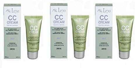 lepo – CC Cream 3 Packs of 30 ml No. 2 Beige Amber Moisturizes, Protects from UV and Covers Imperfections