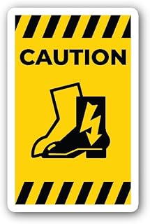 2 (Pieces) 3" and 5" Symbol of Wearing Electric Shoes Sign Sticker, Waterproof Vinyl Decals for Many Purpose Like Cars, Trucks, Laptops, Phones, Windows and More