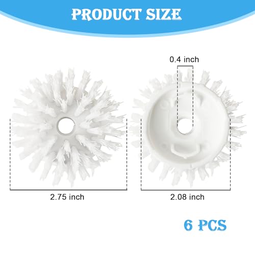 Image of 6 Pcs Palm Brush for OXO Dish Brush Refill Head, Replacement Scrubbrush Compatible with OXO Steel Soap Dispensing Palm Refills, Kitchen Scrub for Cleaning, Dish Scrubber Replacement (Round)
