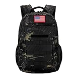 outdoor plus Camo Backpack,Military Boys Backpacks for School,40L Army Bookbag with USB Charging Port Waterproof
