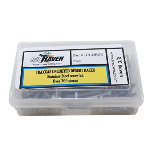 RC Raven RC Screw Kit for Unlimited Desert Racer with over 300 pcs Stainless Steel RC Car Tool Kit including Head Screws, nuts, Washers and Set Screws